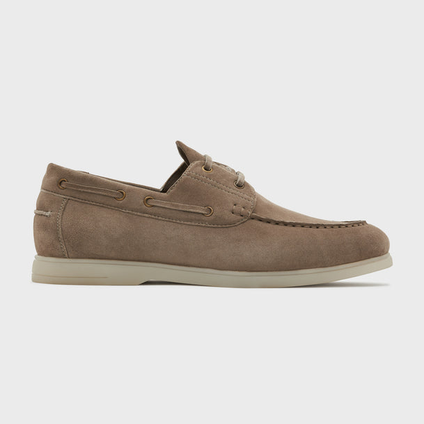 Boat Shoes | Taupe Suede
