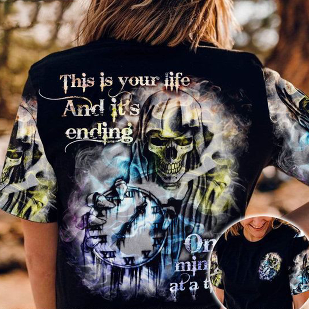 This Is Your Life Skull  Print Women's T-Shirt