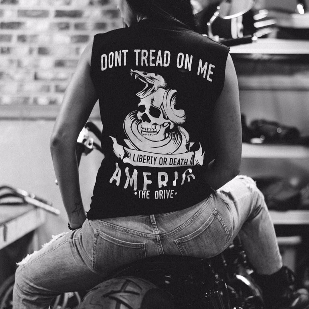 Dont Tread On Me Skull Print Women's Tank