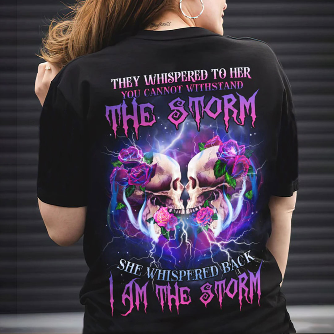 I Am The Storm Heart Skull Print Women's T-Shirt
