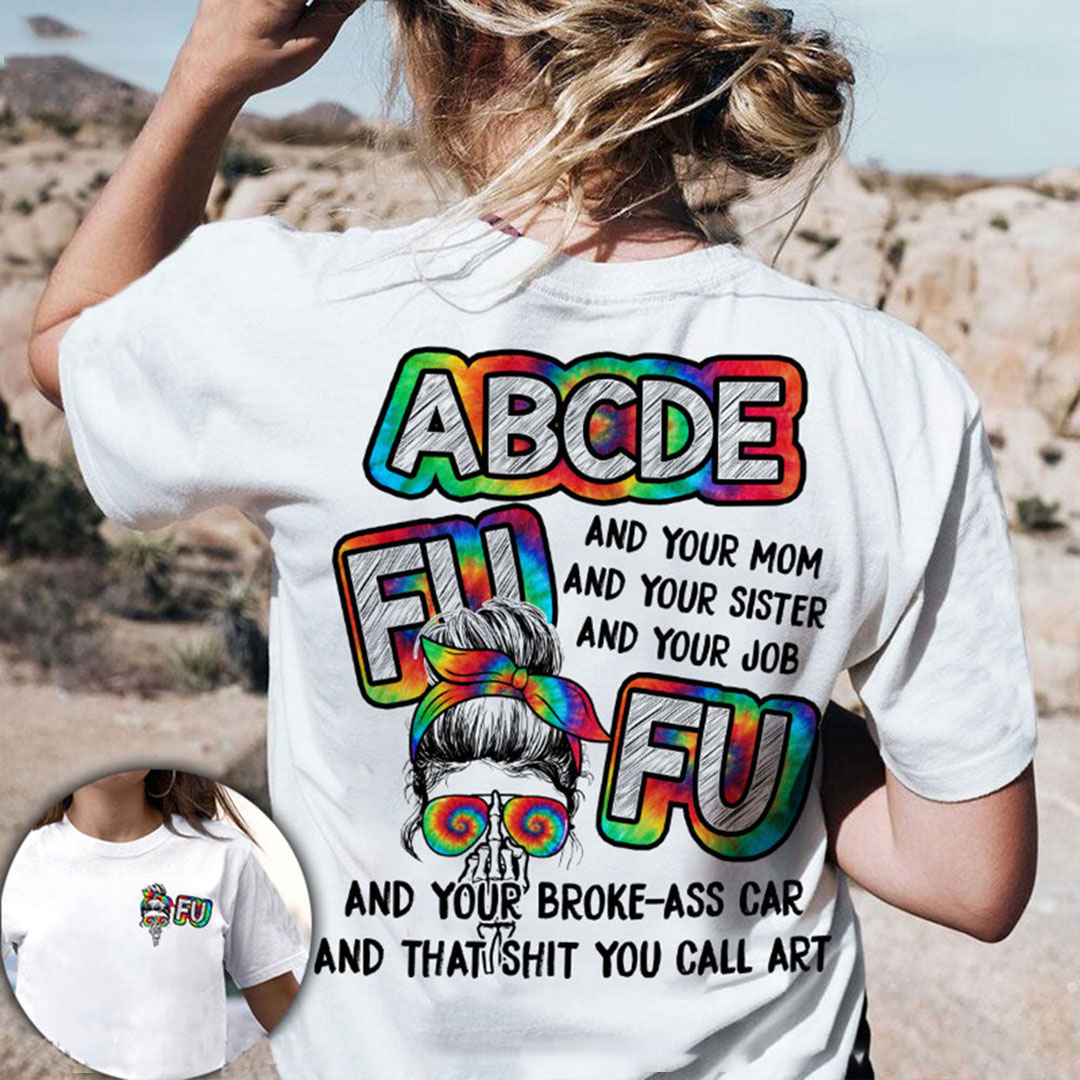 Abcdefu Skull All Over Print Women's T-Shirt