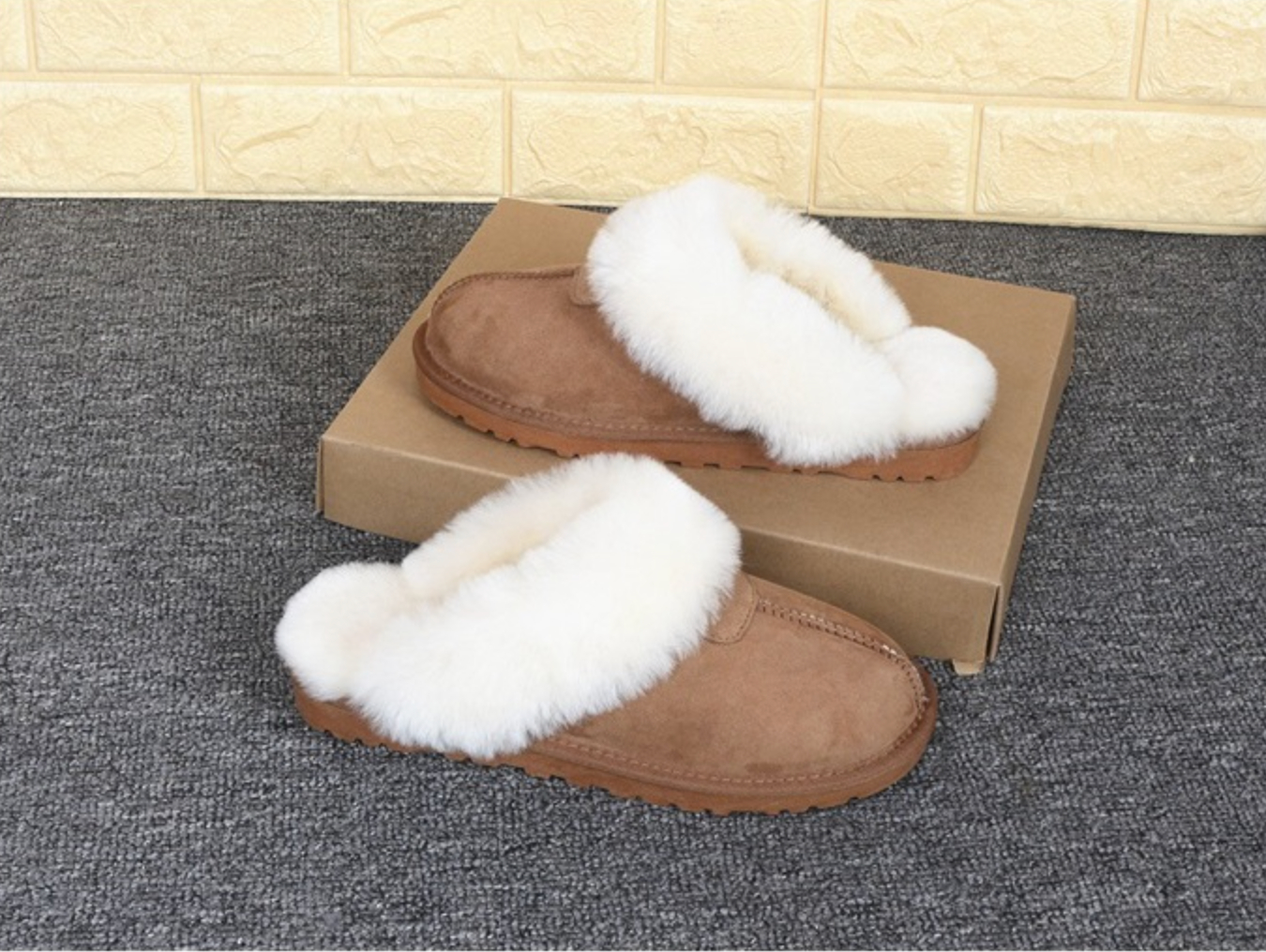 Men's lambskin slippersslippers