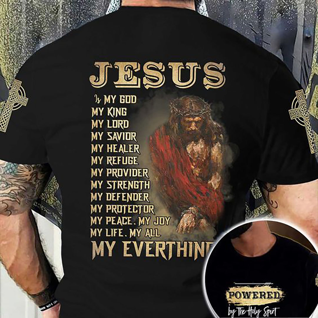 Black Jesus Print Men's T-Shirt