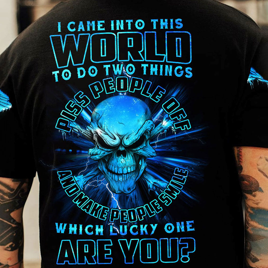 I came into this world print men's T-shirt