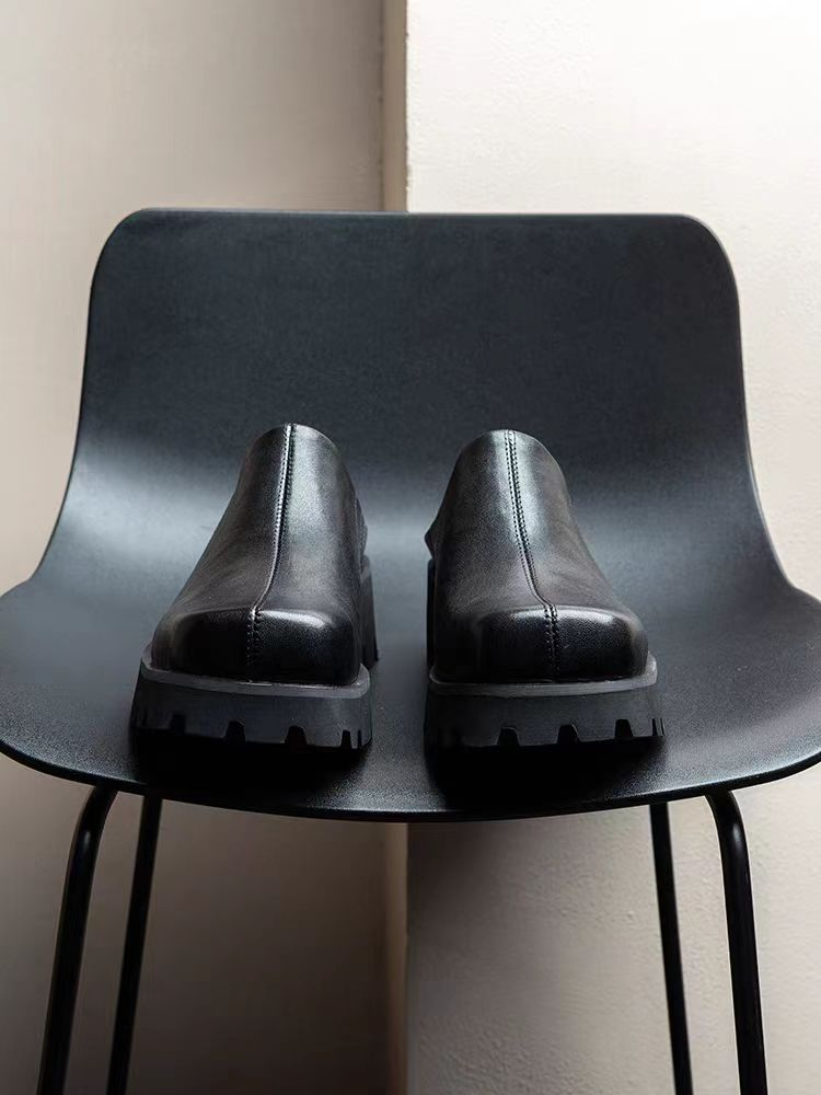 British men's leather slippers