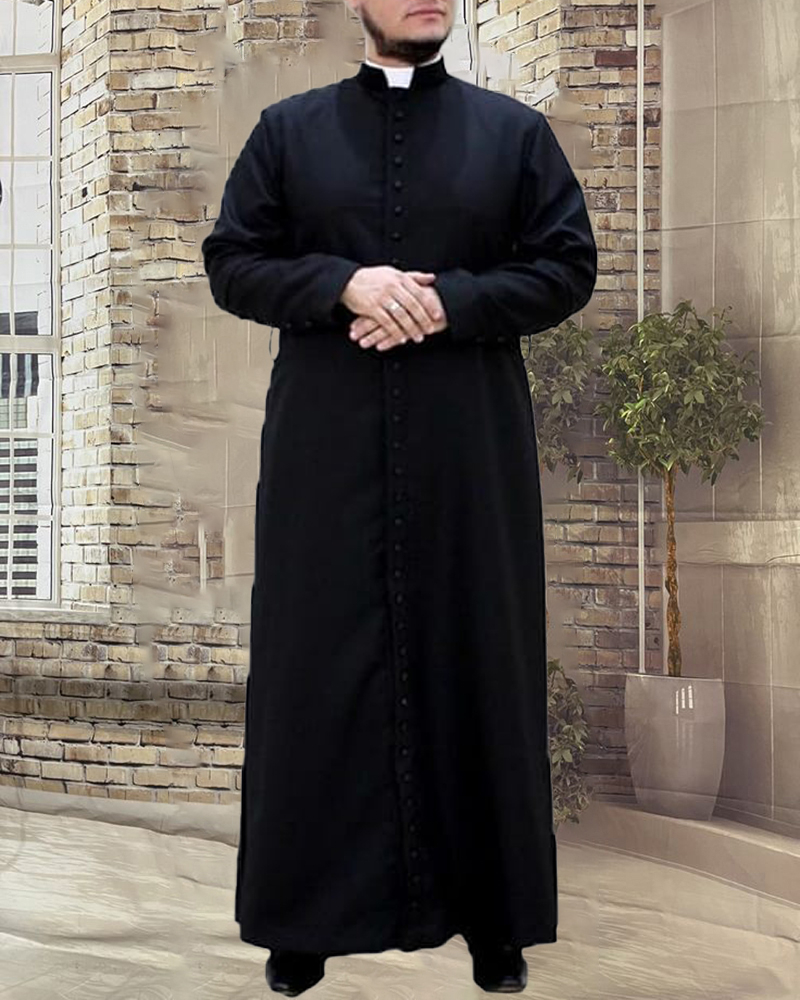 Men's casual color contrast print long-sleeved jacket