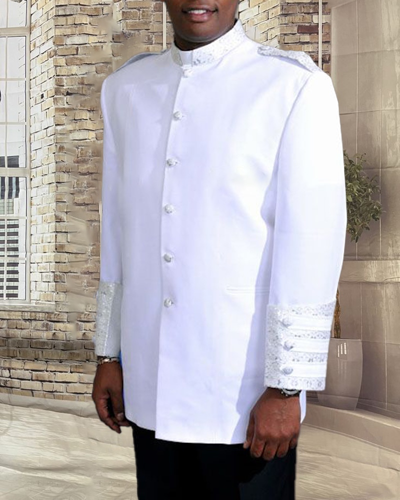 Men's Casual Contrast Color Printed Jacket