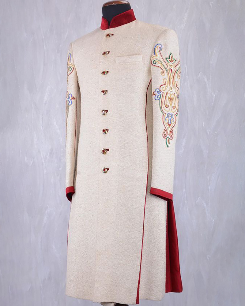 Men's casual color contrast print long-sleeved jacket