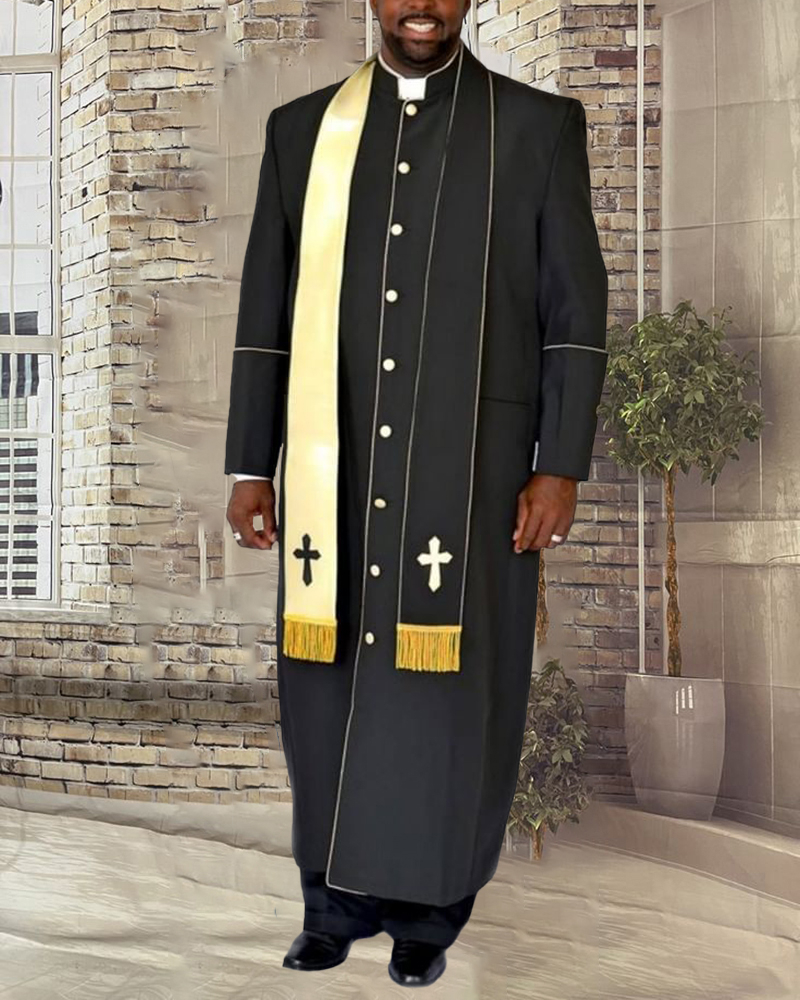 Men's casual color contrast print long-sleeved jacket