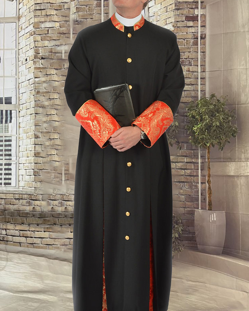 Men's casual color contrast print long-sleeved jacket