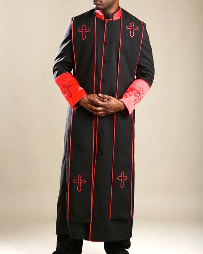 Men's casual color contrast print long-sleeved jacket