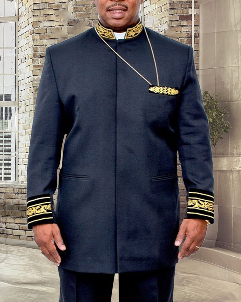 Men's Casual Contrast Color Printed Jacket