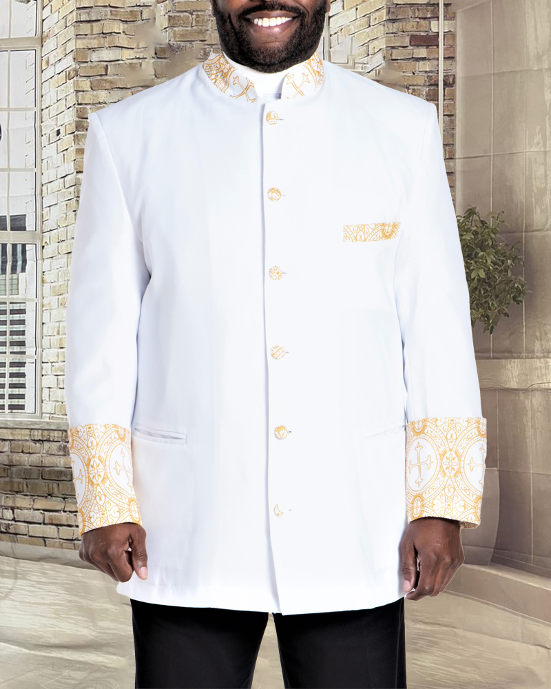 Men's Casual Contrast Color Printed Jacket