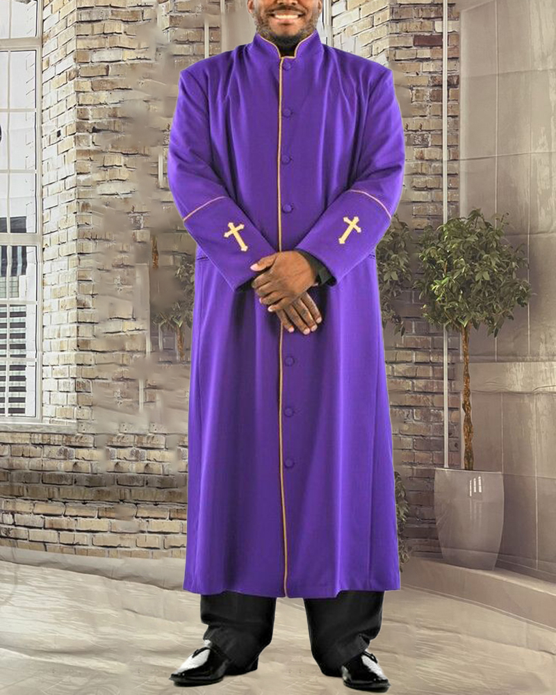 Men's casual color contrast print long-sleeved jacket