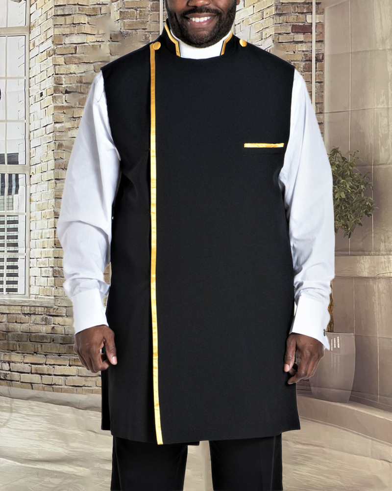 Men's Casual Contrast Color Printed Jacket