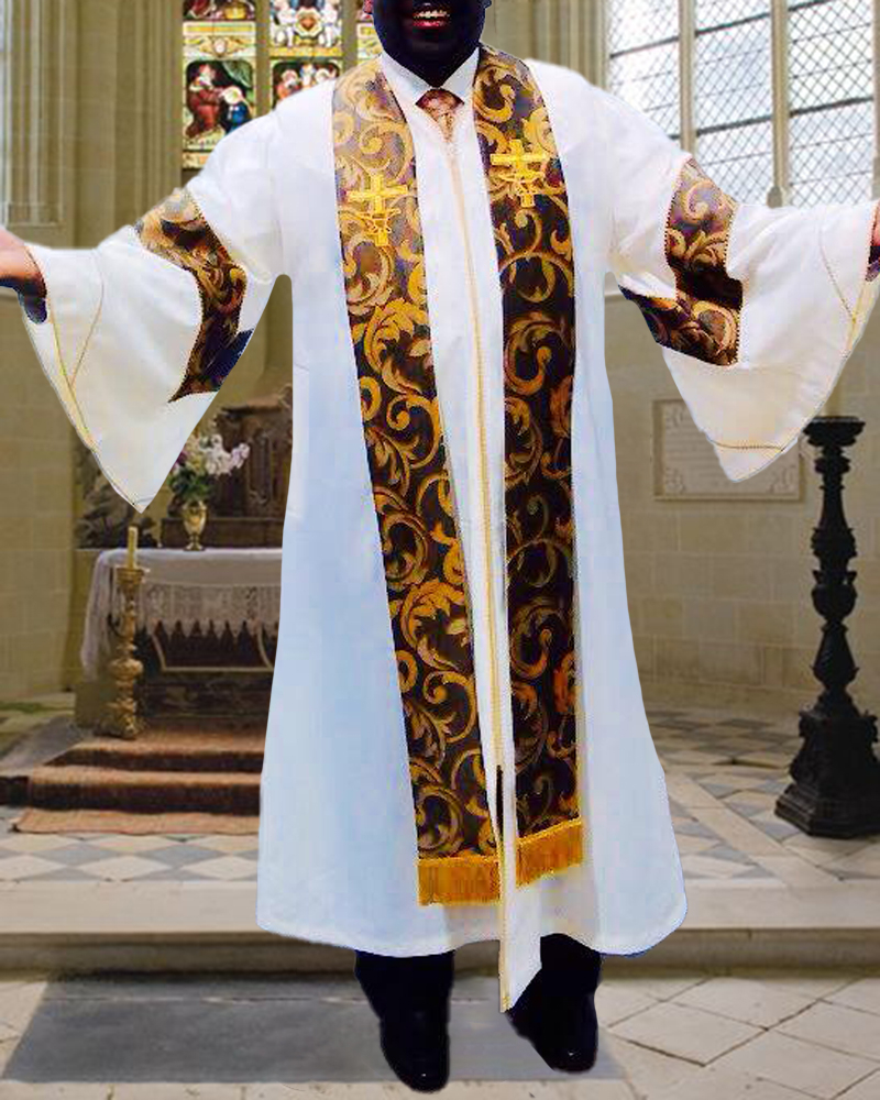 Men's Casual Contrast Color Printed Jacket