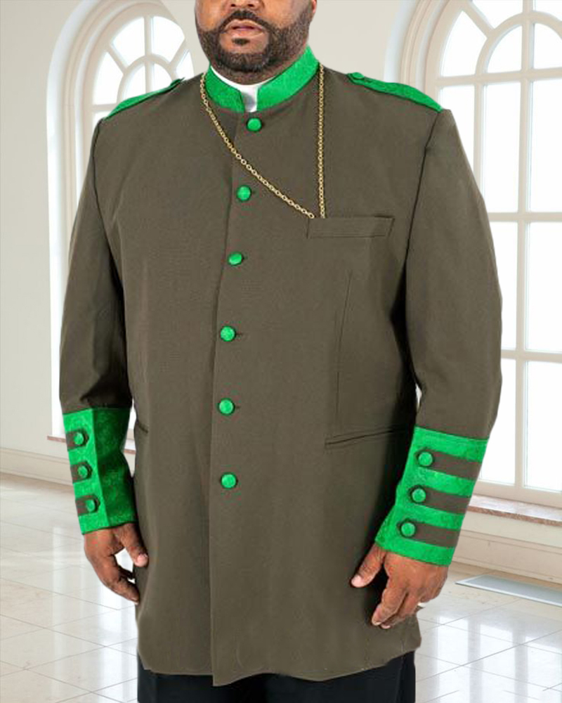 Men's Casual Contrast Color Printed Jacket