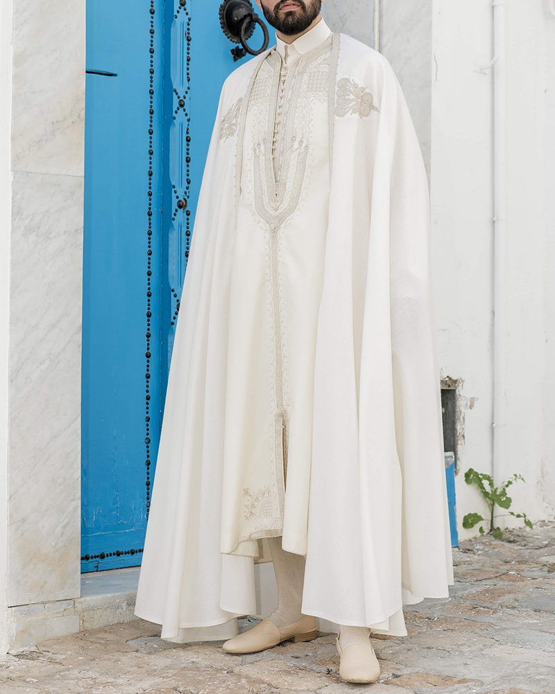 Men's casual all-match mid-length long-sleeved jacket