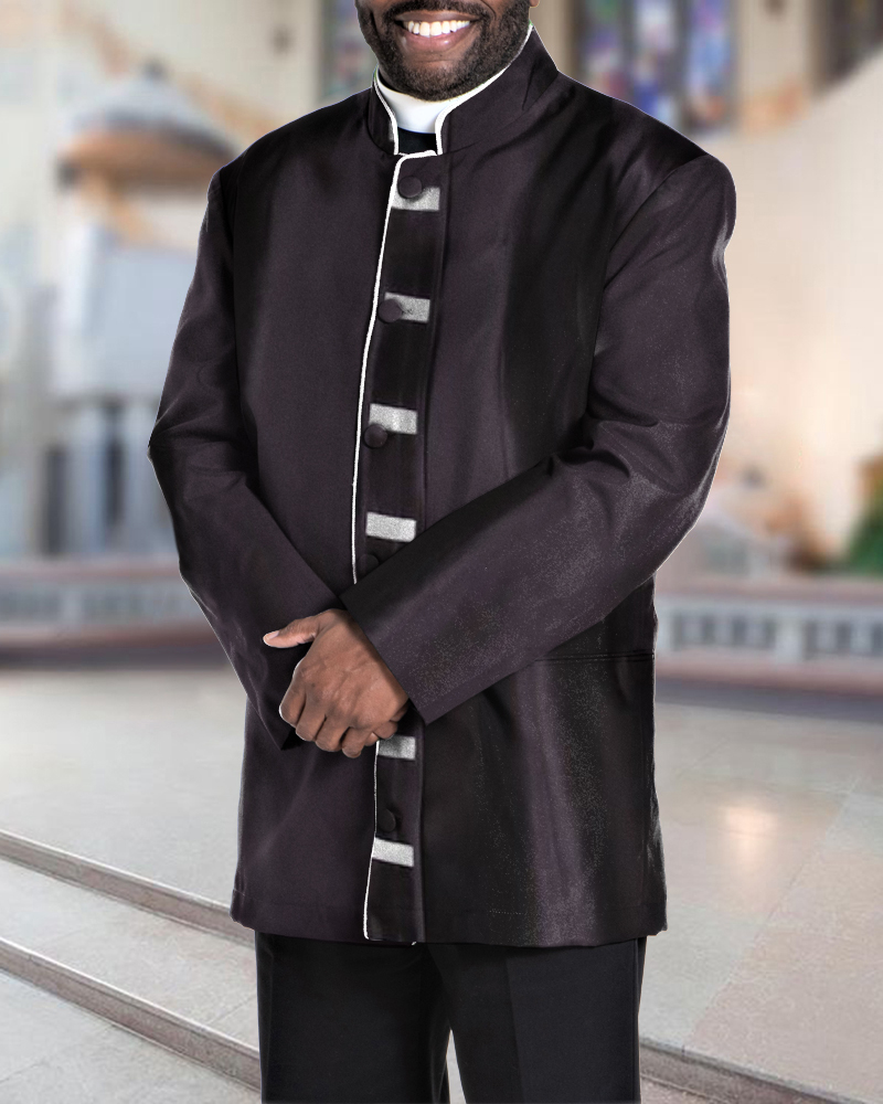 Men's Casual Contrast Color Printed Jacket