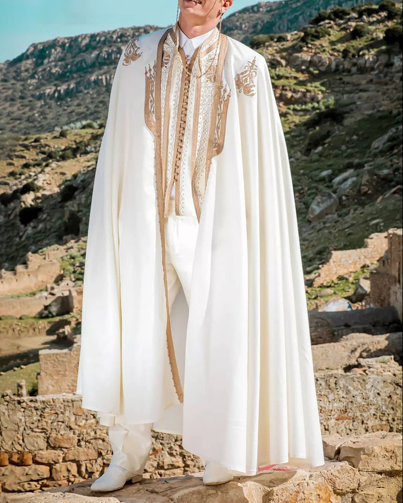 Men's casual all-match mid-length long-sleeved jacket