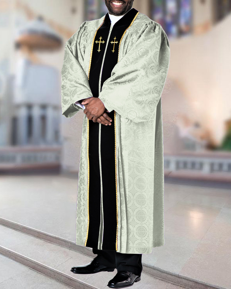 Men's casual color contrast print long-sleeved jacket