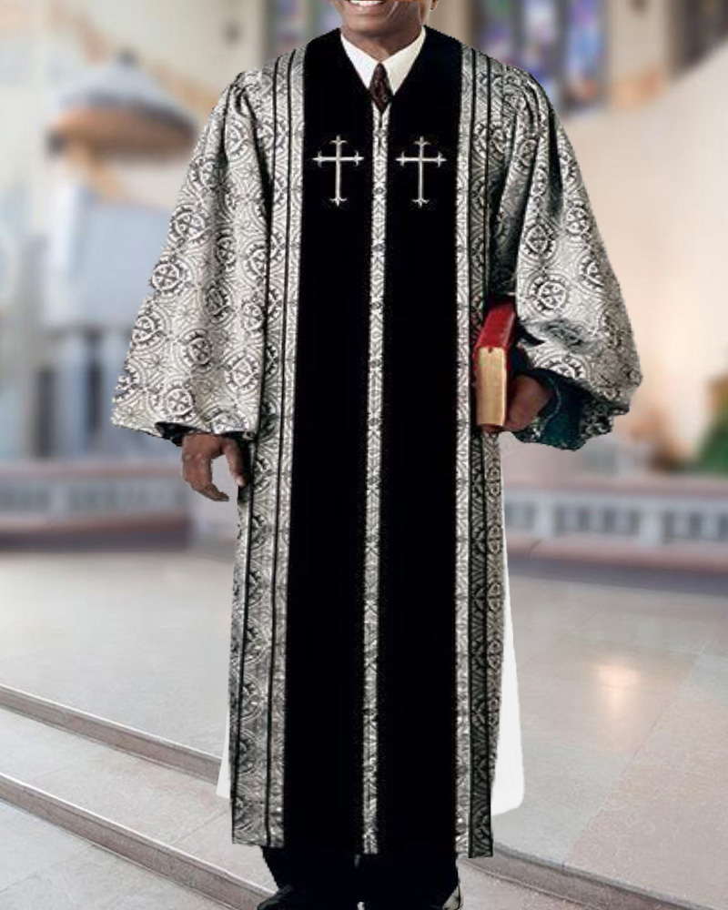 Men's casual color contrast print long-sleeved jacket