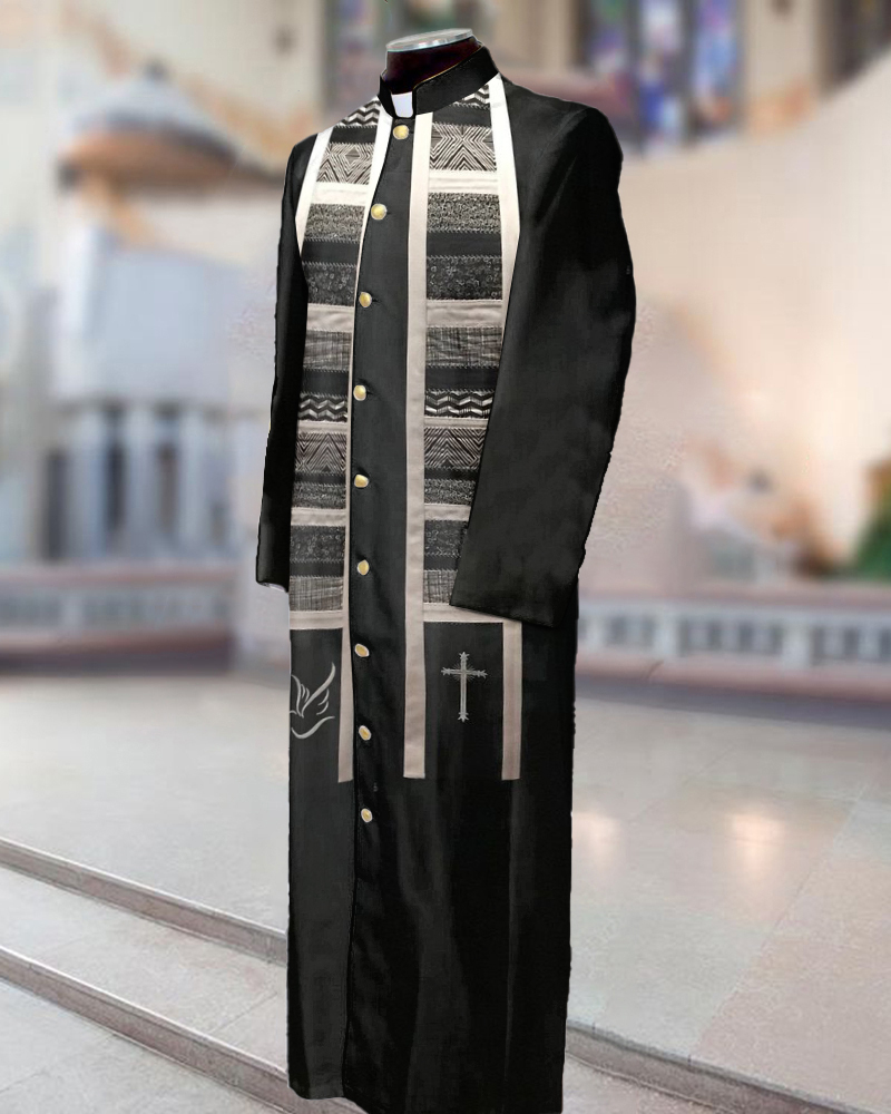 Men's casual color contrast print long-sleeved jacket