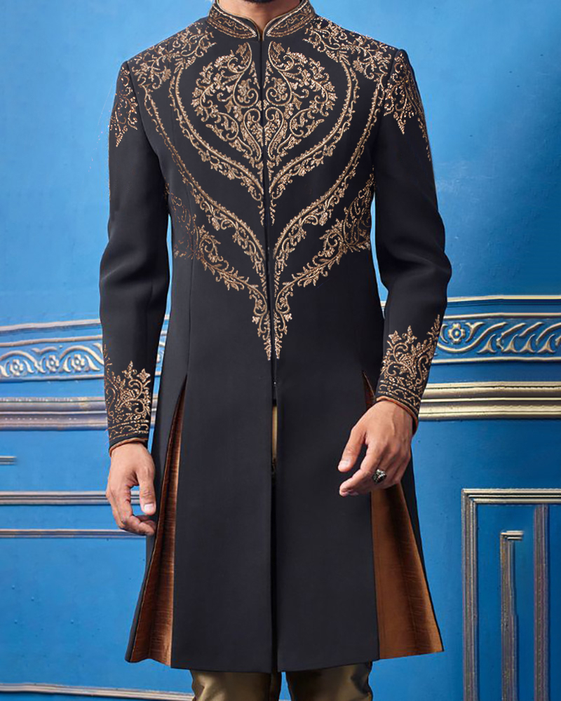 Men's casual all-match mid-length long-sleeved jacket