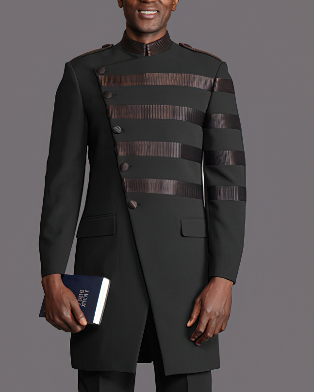 Men's casual all-match mid-length long-sleeved jacket