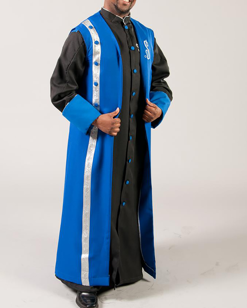 Men's casual color contrast print long-sleeved jacket