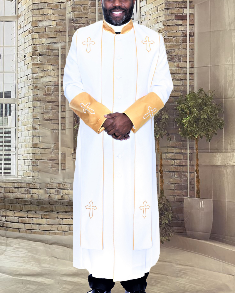 Men's casual color contrast print long-sleeved jacket