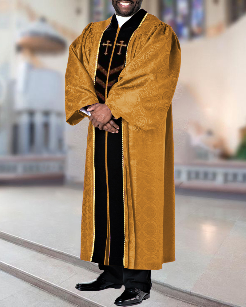 Men's casual color contrast print long-sleeved jacket