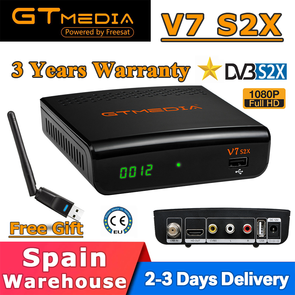 Hot Sale GTmedia V7 S2X DVB-S2 Satellite Receiver send to Spain, with ...