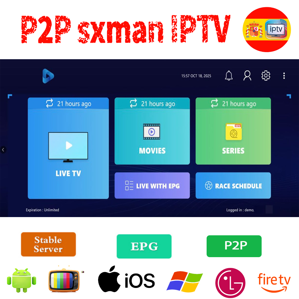 Best P2P sxman IPTV for 1/2/3 devices stable during game with Good anti-blocking performance