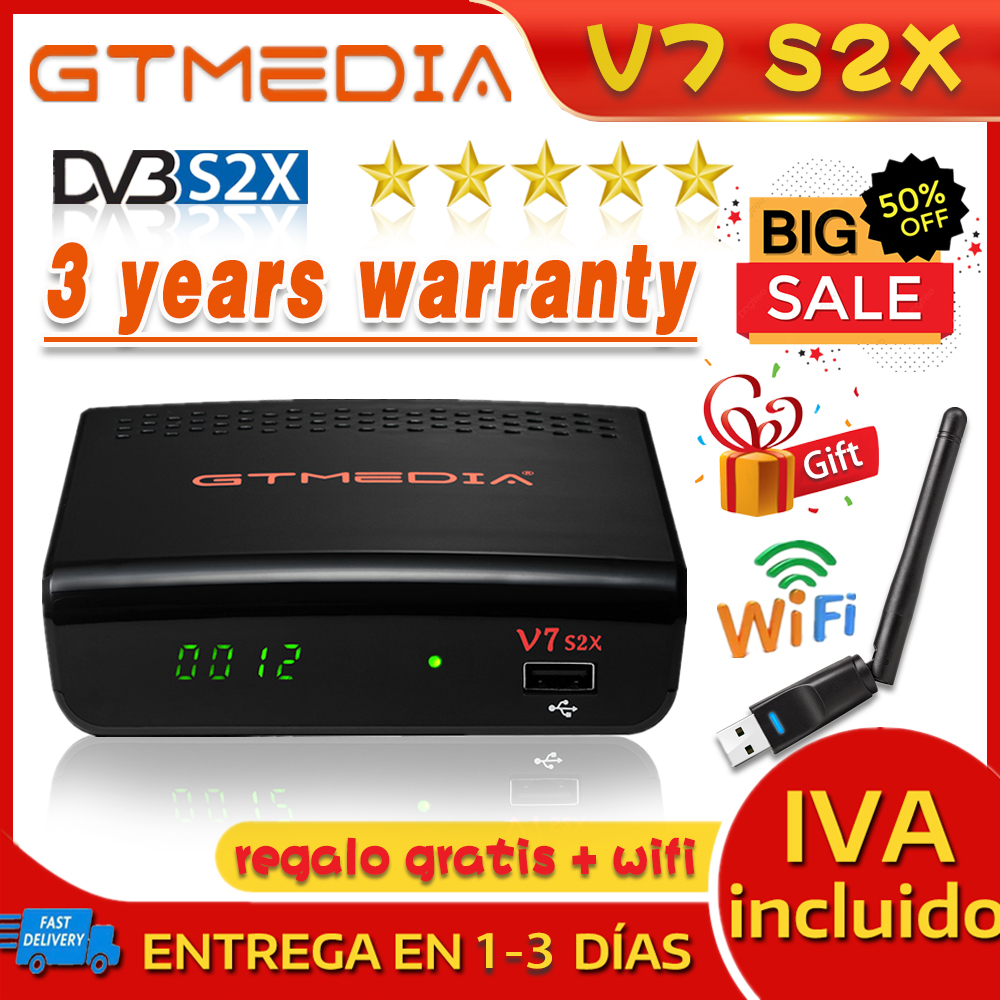 Hot Sale GTmedia V7 S2X DVB-S2 Satellite TV Receiver USB Wifi dongle ...