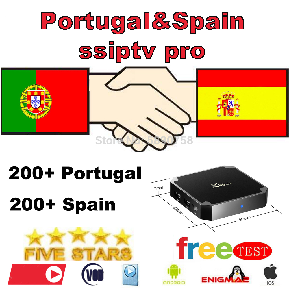 1 Year Spain Portugal IPTV Xtream Format For GTmedia V8 Honor  V9 Prime V8 Nova V8X V8 UHD, etc. DVB-S2 Satellite Receiver，Support 3 Devices, Could be Different IP.