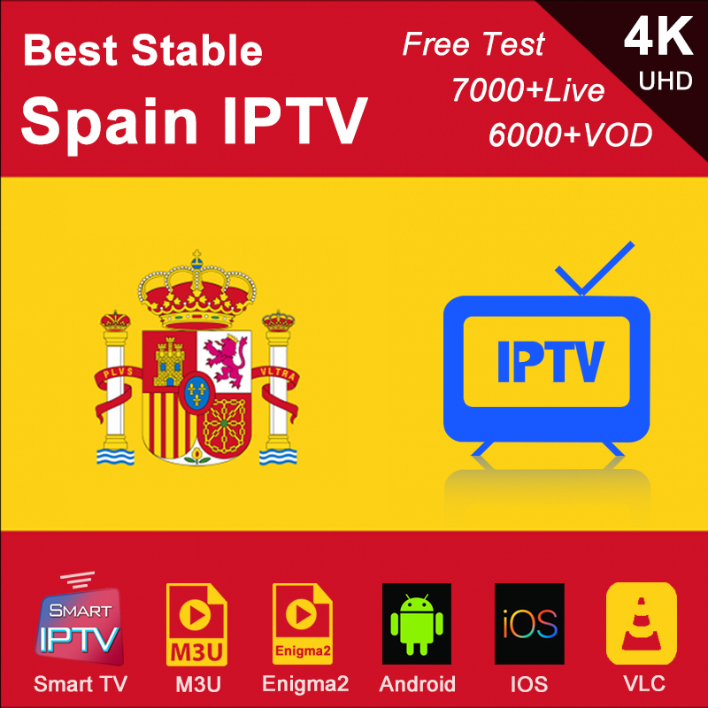 1 - 2 Years IPTV Subscription For Spain Portugal Poland Support 3 Devices Simultaneously, Stable For Spain Support Panel And 36 Hours Free Test