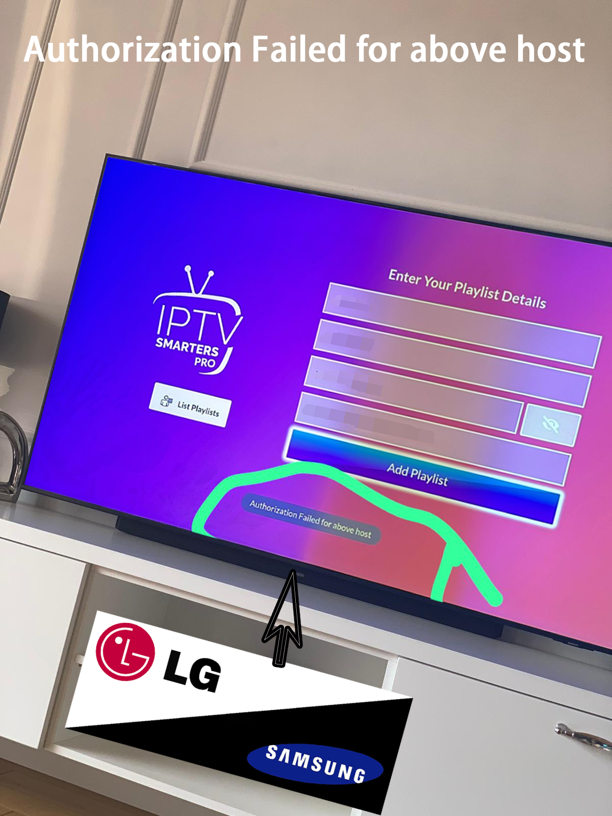 IPTV Smarter Pro For LG/Samsung do not work, how to solve?
