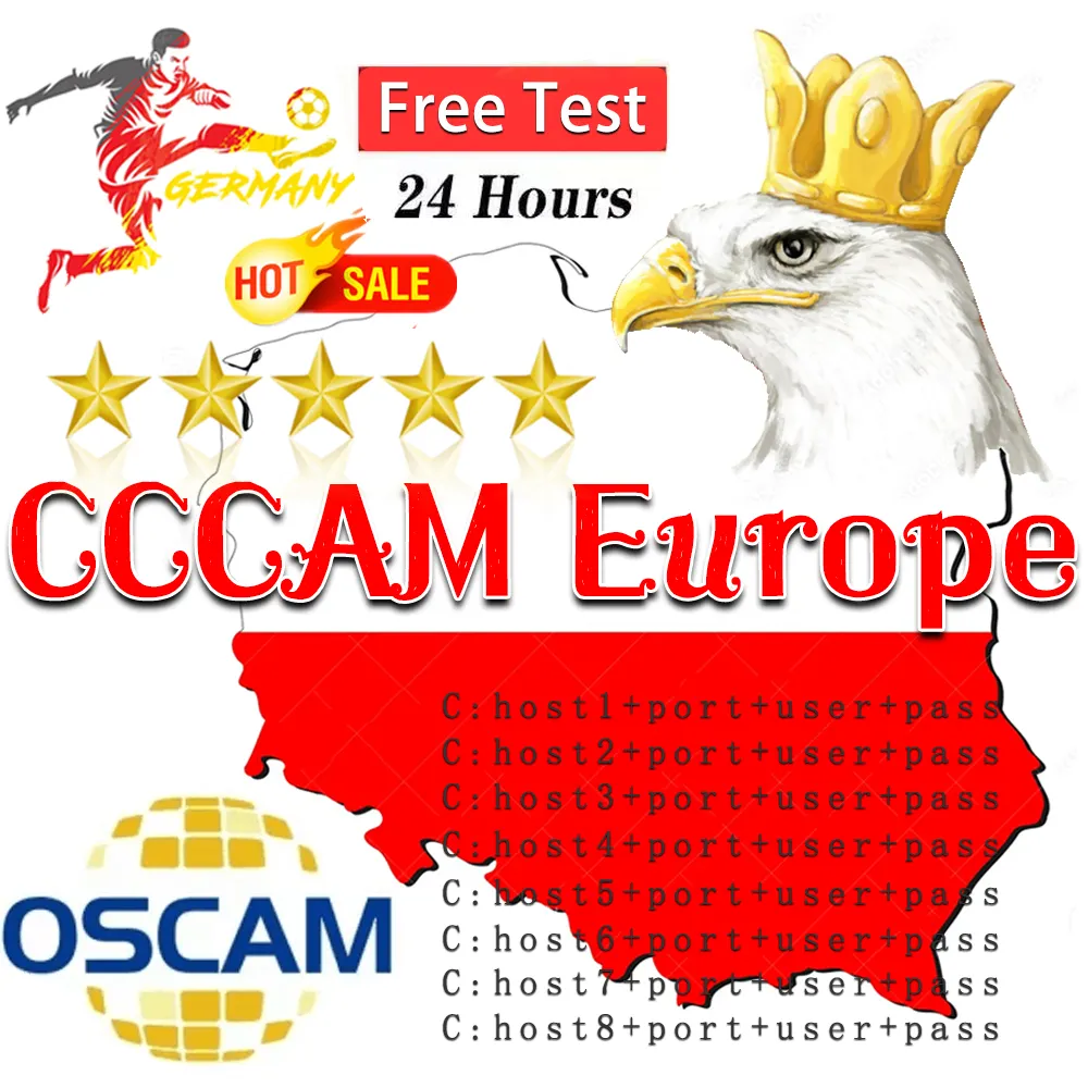 1/2 Year Cccam Cline/Europe Cccam Server For Portugal/Germany/Poland/Cape Verde Cccam/Oscam Cline For GTmedia V8 V9 V7 Satellite Receiver