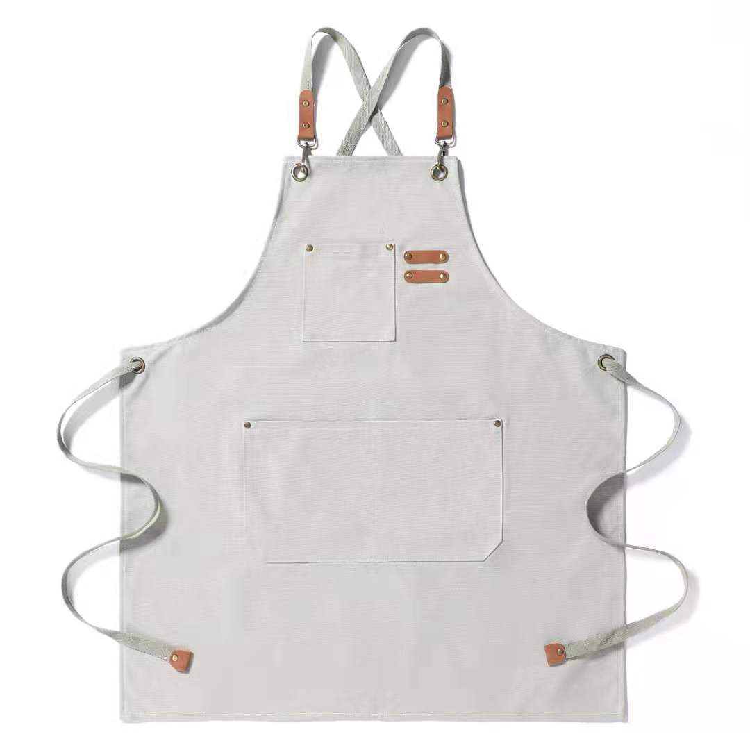 Foreign trade thickened all -cotton canvas apron, coffee, milk tea shop surrounds the waist house kitchen garden work apron