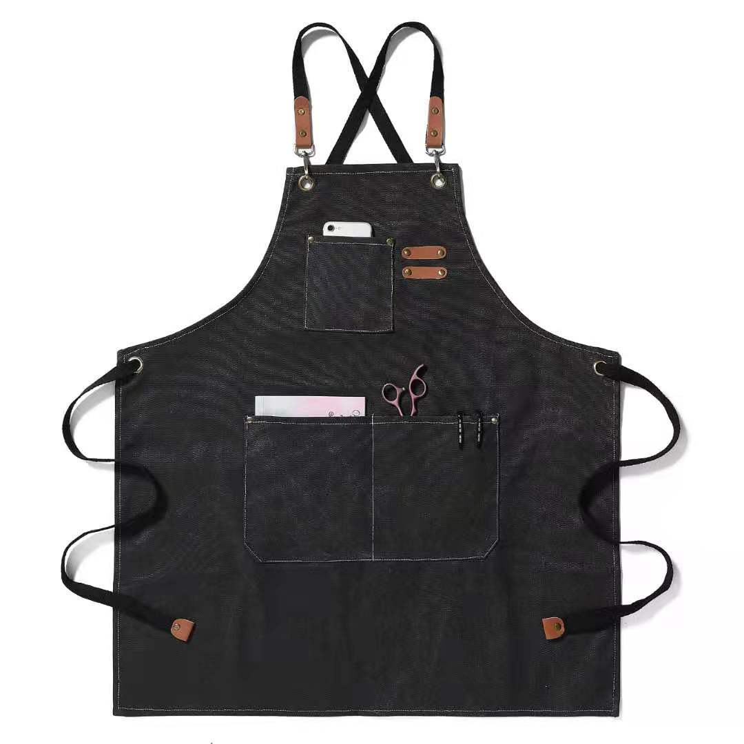 Foreign trade thickened all -cotton canvas apron, coffee, milk tea shop surrounds the waist house kitchen garden work apron