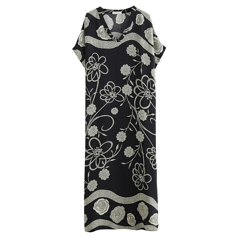 2023 夏　オーバーサイズ　ゆるい 花柄 ワンピース ドレス