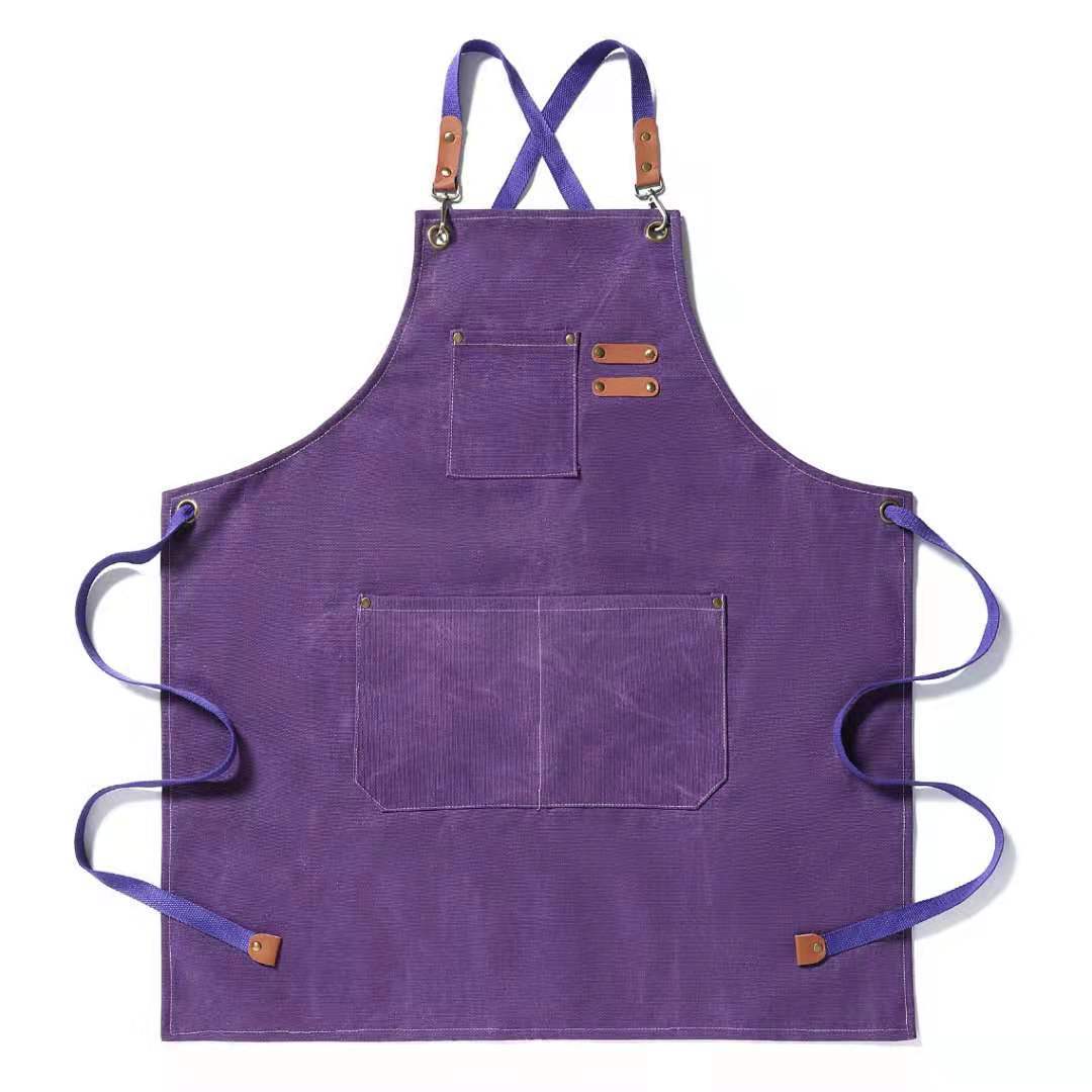 Foreign trade thickened all -cotton canvas apron, coffee, milk tea shop surrounds the waist house kitchen garden work apron