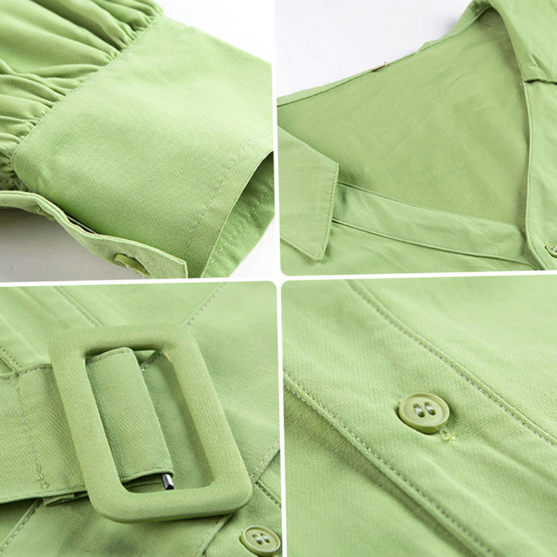 Waist shirt Women's long -sleeved spring and autumn new women's retro Hong Kong flavor design sense niche jacket light cooked shirt