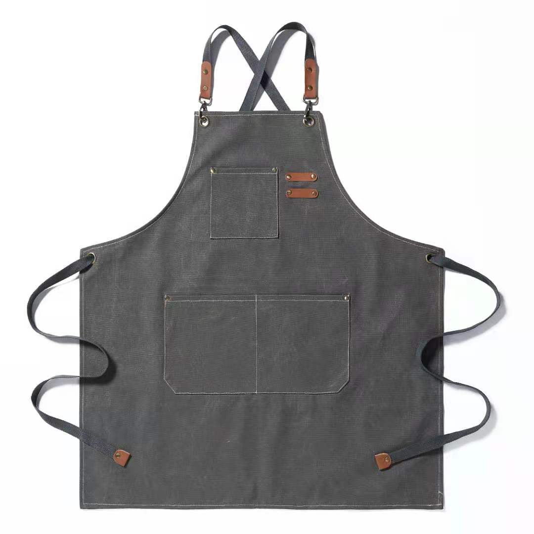 Foreign trade thickened all -cotton canvas apron, coffee, milk tea shop surrounds the waist house kitchen garden work apron