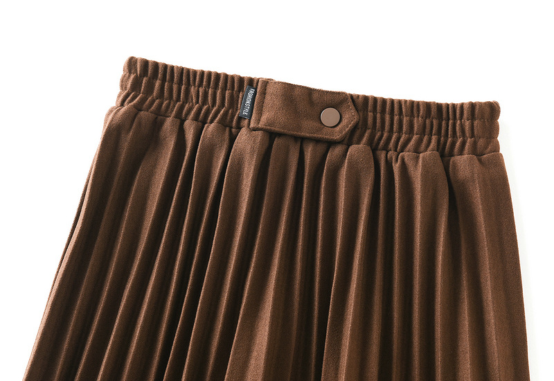 2023厚いウール プリーツスカート レディーススカート　ロングスカート