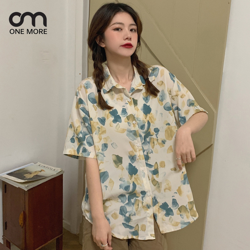 シャツ  シンプル   簡約 かわいい 春服 ハワイ 着痩せ きれいめ おしゃれ