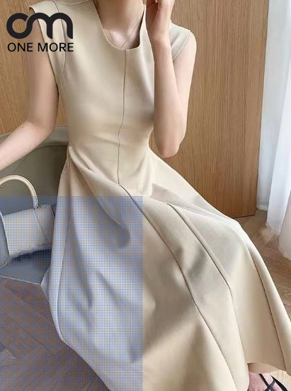 ワンピース ノースリーブ エレガント 上品 ファッション 女性  おしゃれ ハイウエスト