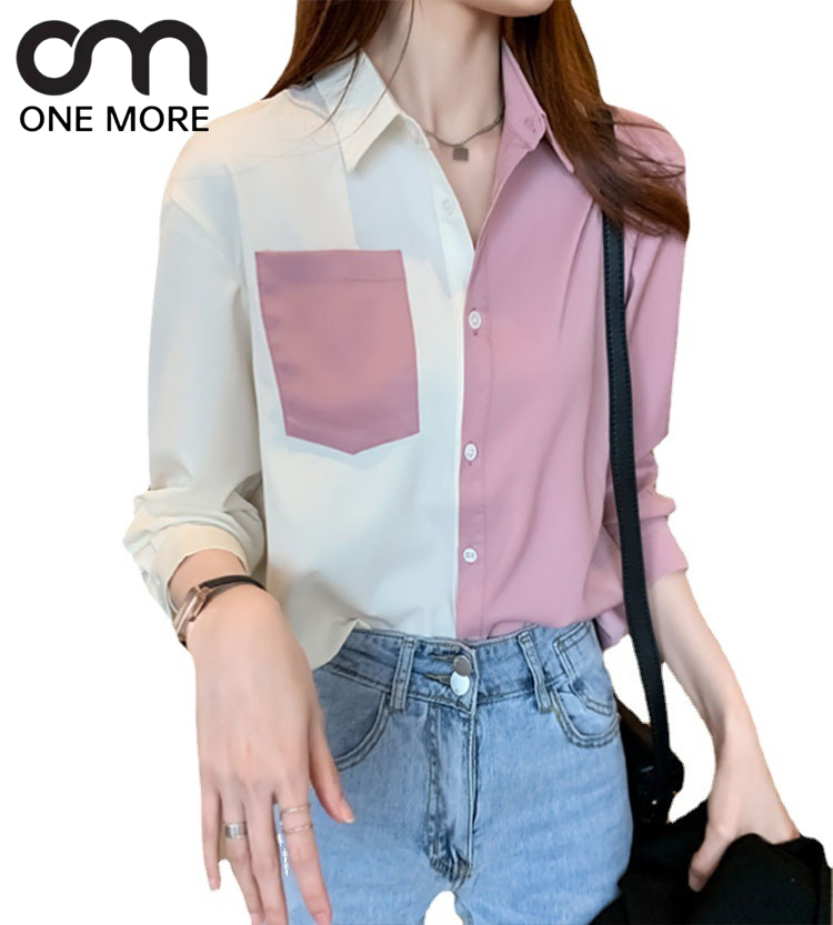 シャツ ステッチ デザイン 2023新作 春服 カジュアル ファッション