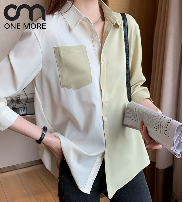 シャツ ステッチ デザイン 2023新作 春服 カジュアル ファッション